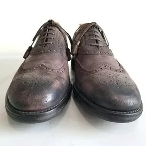 Dolce & Gabbana Brown Suede Wingtip Oxford Dress Shoes Men\'s 10 Made In Italy Vintage Dolce & Gabbana Men main image 4